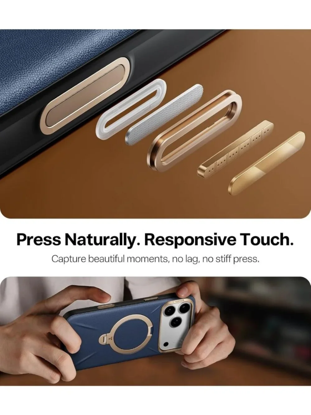 iPhone 17 Pro Max Leather Case - Shockproof, 360° Magnetic Stand, MagSafe